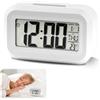 NeutypeChic Sveglia digitale, LCD da viaggio con funzione snooze, indicatore di temperatura, funzione timer, funzionamento a batteria per camera da letto, casa, ufficio, viaggi