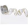 Deko und Band Natale Nastro con Motivo a Onde - Oro - 40 mm - 10 m - 90153 20