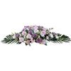 DRW Centro di Fiori Artificiali Cuscino Cimitero processioni, Chiese Matrimoni o sepolture con Fiori Lillà e Malve Stile Barca 115x45x25