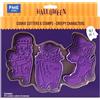 PME Halloween Tagliabiscotti ad Impressione - Personaggi Spaventosi (Set di 3)