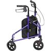 NRS Healthcare NRS, Rollator a 3 ruote in alluminio, Viola