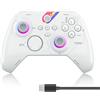 Reddening Controllore Senza Fili per PC Windows (Sistema 10 o Superiore) Senza Fili Gamepad con TURBO/Hall-Trigger/Modalità di Illuminazione RGB, 3,5mm Presa Audio