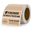 YIKIADA Etichette Termiche Autoadesive 25 X 76 mm Kaki Adesivi Colori Rimovibili Stampabili Impermeabili per Logo Codice a Barre QR inventario 500 pezzi per Rotolo