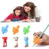 LICHUANUK Impugnatura Matita bambini,impugnatura penna,3 pieces pencil grips,cappuccio della penna,Aiuto Scrittura Strumento Correzione Della Postura per Bambini Adulti
