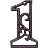INCREWAY Numero civico in ghisa, 11 cm, decorativo intagliato, in stile retrò, per caffetterie, bar, ristoranti (1)