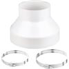 MEIYAXINWIN Adattatore per Tubo 150 mm a 100 mm, Riduttore 150 100 Connettori Riduttori per Condizionatori Riduttore Tubo Cappa 150 100 Riduttores Adattatore con 2 Fascette in Inox per Tub o di Ventilazione (ABS)