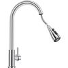 SEISSO Rubinetto Cucina con Doccetta Estraibile, Rubinetto Lavello Cucina con 3 Modalità Doccia, Miscelatore Cucina per Lavello Acqua Calda e Fredda, Rubinetto Cucina in Acciaio Inox, Girevole a 360°