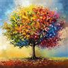 MEIYUDA DIY Diamond Painting Kit Albero della vita, 5D Pittura Diamante Painting Kit Albero astratto, Diamond Painting Ricamo a Punto Croce Artigianale Per La Decorazione Della Parete Di Casa 30x30cm