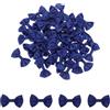 QUARKZMAN 50pz Fiocchi Blu Scuro 1.5 x 1 Mini Fiocco per Creare Fiocchi in Raso Sfusi per Cucito Fai da Te, Scrapbooking, Regali di Nozze, Decorazioni per La Casa