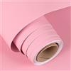 FunStick Carta Adesiva per Mobili Bambini Pellicola Adesiva per Mobili Rosa Opaco 30CM x 5M Carta da Parati Moderna Carta da Parati Autoadesiva per Comodino Armadietti di Cucina Tavolo Ripiano