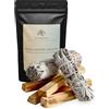Incensera Set Salvia Bianca 2 Pezzi e Palo Santo 4 Legnetti, Rituali | Ideale per purificazione e aromaterapia