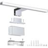NBEASTKEY Lampada LED per specchio da bagno, 5W 30 cm 230 V. Lampada da parete moderna per bagno e soggiorno, 4000 K luce neutra Make-Up Light Lampada a specchio, IP 44 impermeabile cromato(1219-30)