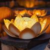 Kyduu Lampada Solare Lotus, Luci da Esterno Solari da Giardino Decorative, Fiori di Loto Luci Solari, Decorazione Solare, Impermeabili lampade Solari Illuminazione Giardino, per Prato,Patio