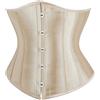 SZIVYSHI Corset Danna Sottoseno Corsetto Waist Trainer Corpetto Bustino Body Shaper Modellante Rinforzato con Stecche,Beige,XXL