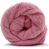 cushion mania Lenzuolo con angoli in pile termico, caldo, per letto singolo, matrimoniale, king size (rosa, singolo)
