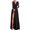 Mobanna Abito Donna Cerimonia Vestito Lungo Estivo Elegante Vestiti Eleganti da Lunghi Sera Abiti Curvy Estivi Cocktail Senza Spalline in Raso Linea Ad A Schiena Scoperta Lunga con Spacco Fessura