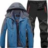 Generic Set da Sci da Uomo - Giacca e Pantaloni, Tuta da 2 Pezzi, Giacca a Vento Con Chiusura Lampo, Traspirante, per Attività All'aria Aperta, Leggera, Pieghevole, Funzionale