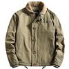 TnmZi Giacca Casual Uomo Autunno Inverno In Lana D'Agnello Maniche Lunghe Plus Pile Più Spesso Caldo Freddo Tinta Unita Confortevole Bomber A-Green XL