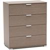 MeMi Me614RG Cassettiera, Legno, Rovere Grigio, 38x75x85 cm