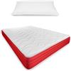 DUÉRMETE ONLINE Materasso viscoelastico Lite reversibile antiacaro, antibatterico e ipoallergenico, Viscosoft, bianco, 105 x 190 [Regalo 1 cuscino 90 cm]