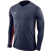 Nike M Nk Dry Tiempo Prem JSY LS T-Shirt A Manica Lunga, Uomo, Midnight Navy/Midnight Navy/University Red/(White), L