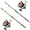 Generico MGFISHING Kit Combo Surfcasting completo 2 Canne TRABUCCO VEKTOR 4,20MT 150GR PRO SURF + 2 Mulinelli TRABUCCO DAYTON 8000 + 2 MINITRAVE + 2 PIOMBI