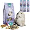 Best Friend Mangime Completo per Conigli Nani con Bacche di Rosa Canina, Pisello Fioccato, Carrube, Uva Sultanina. Mangime per Roditori con Ingredienti Naturali, Made in Italy| Confezione da 6 pacchi