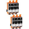Supply Guy 6 cartucce compatibile con Canon PGI-35 BK Nero per Pixma IP100 IP110 IP110 + Battery IP110 Series MINI260 TR150 IP100v IP110 Battery 260 MINI