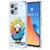 XINYEXIN Cover per Oppo A40 4G / A40m / Oppo A60 5G Trasparente Slim - Custodia per Cellulare TPU Antiurto, Serie di Graffiti Artistici Colorati e Cool, Disegno Carino - Sheep