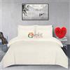 Comfort Collections Set copripiumino in flanella di cotone spazzolato 100% tinta unita, per letto matrimoniale, 200 x 200 cm circa