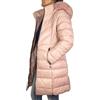 VEQUÈ Piumino Donna Invernale Lungo Imbottito con Cappuccio in Pelliccia (IT, Testo, S, Regular, Regular, Rosa)