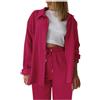 Generico Tuta Donna Sportivo Curvy Cardigan Manica Lunga Pantalone Tuta Fitness Complete da Casa Invernale Casual Tute 2 Pezzi da Ginnastica Tracksuit Palestra Completo Tutta Sportivi