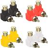 Greluma 8 Pezzi Connettori RCA Maschio a Femmina RCA Placcati in oro, Adattatori ad Angolo Retto di 90 Gradi (4 Colori)