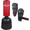 MOOD03 Set fit-boxe con sacco da terra rosso ad altezza regolabile da 138 a 175 cm e guanti da fit-boxe