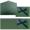 CODOMOR 12 buste natalizie verdi con nastri, carta da 17,3 x 12,2 cm, buste per auguri per feste e compleanni, matrimoni, inviti per baby shower (verde)