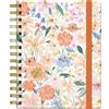 Dohe - Agenda 2025 - Vista settimanale, A5 (15 x 21 cm), 12 mesi da gennaio a dicembre, chiusura ad anelli doppi, adesivi, divisori e pagine speciali, forniture per ufficio - FLORAL Dalia