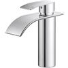 FORIOUS Rubinetti per Lavabo a Cascata FORIOUS, Rubinetto Lavabo in Acciaio Inossidabile con Altezza del Beccuccio di 110 MM, Miscelatore Monocomando per Acqua Calda e Fredda, Risparmio Idrico ed Energetico.