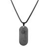 AFSTALR Segno Zodiacale Collana Vergine Pendente Piatto militare Nero Zodiaco Collana Regalo di Natale Uomo