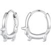 Qings Orecchini Drago/Scorpioni/Bassotto/Mano di Scheletro Argento Sterling 925 Piccoli Orecchini a Cerchio Animale Cane per Donna Ragazze