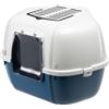 Ferplast Lettiera Gatto Chiusa, Toilette per Gatti Coperta, Lettiera Angolare, 2 Filtri al Carbone Attivo Antiodore Inclusi, 57,5 x 51,5 x h 42 cm, MIKA Lettiera Gatto Grande, Blu