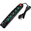 Tecnoware Power Systems Multipresa Power Cleaner 5 | 5 Uscite Italia/Schuko | 1 USB-A + 1 USB-C Power Delivery e Quick Charger 3.0 | Protezione Bambini, 1.5m Cavo, Nero