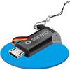 Sonero® Adattatore Micro USB a USB-C, compatibile con dispositivi Apple, supporto OTG, perfetto per e-bike, anello/moschettone inclusi, alloggiamento in alluminio, nero