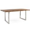 Tavolo OSBERT in legno di acacia e gambe in acciaio 180 x90 cm