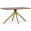 Tavolo SHERMAN in legno di mango e base finitura ottone 150 x 90 cm