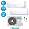 Hisense Climatizzatore Hisense Dual Inverter 9+12 3,5kW Serie New Comfort 9000+12000 Btu 2AMW35U4RGC Gas R32 A++ Wi Fi Integrato