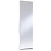 TERRANEO Scarpiera a specchio 1 anta doppia profondità L 50 x H 178 x P 18 cm 10 paia, bianco