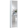 TERRANEO Scarpiera a specchio 1 anta doppia profondità L 50 x H 182 x P 31 cm 18 paia, bianco