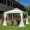 Leroy Merlin Gazebo Quadrato in alluminio struttura grigio, copertura ecru L 300 x P 300 x H 296 cm
