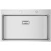 RODI Lavello semincasso 1 vasca in inox argento RODI Box Lux 76 piletta quadra L 50.5 x L 79 x P 20 cm