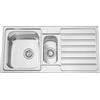 RODI Lavello semincasso 1.5 vasche in inox argento RODI Urban 100 L 50 x L 100 x P 20 cm